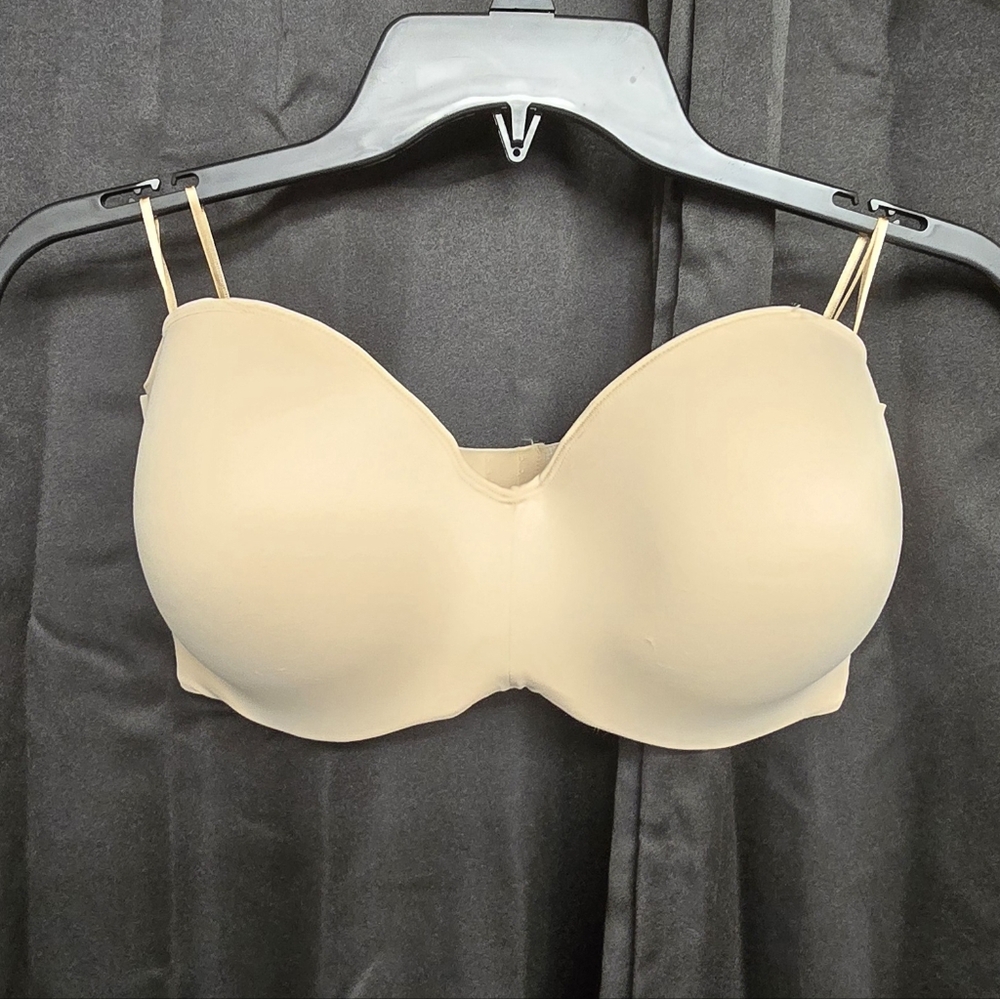 Bali Cream Full Coverage Strapless Bra with Underwire Support